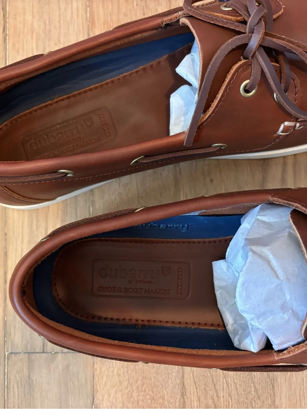 Dubarry of Ireland Port Brown Leather Deck Shoes Boat Shoes EU 44 NWT